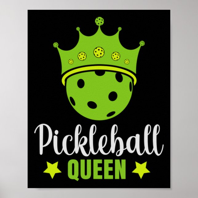 Poster Pickleball Queen Funny Pickle Queen (Frente)