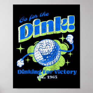 Poster Pickleball vintage vá para o dink engraçado pickba