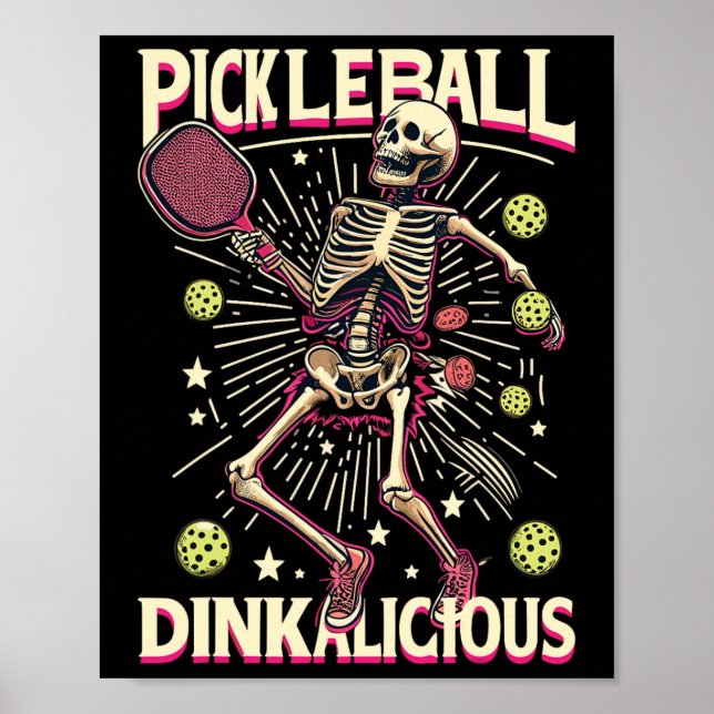 Poster Picklell Halloween Skeleton Engraçado Picklell Pad (Frente)