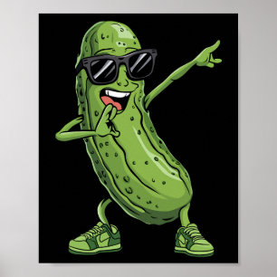 Poster Picles Dançando Pepino Engraçado Sungl Produto