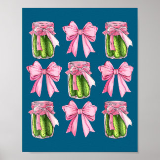 Poster Picles Enlatados Coquette Laços Com Picles Fofo Me