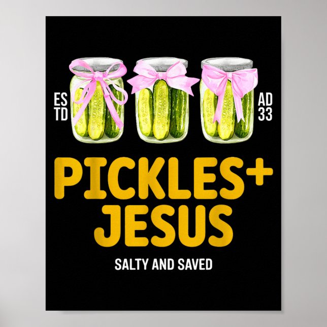 Poster Picles Jesus Salgados E Salvos Engraçado Jesus Pic (Frente)