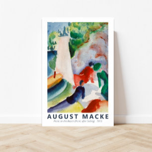 Poster Picnic na praia por August Macke