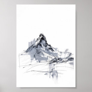 Poster Pico de montanha abstrato