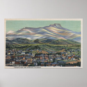 Póster Pico de Trinidad, de Colorado - de Fisher e cidade