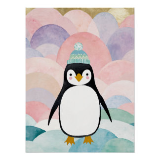 Póster Pico do Pinguim Pastel