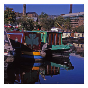 Póster Pico Forest Canal Derbyshire Inglaterra