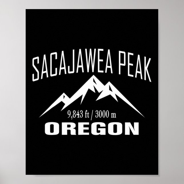 Poster Pico Sacajawea Oregon Climbing Summit Clube Ao Ar  (Frente)