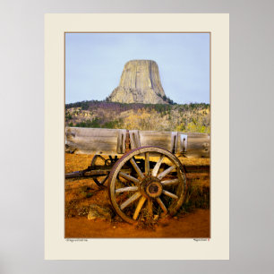 Póster Pico velho do vagão e do diabo - Wyoming
