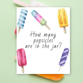 Poster Picolé - adivinha quantos picolés estão no frasco