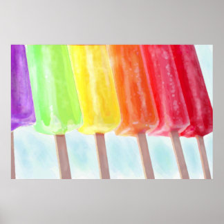 Póster picolé arco-íris