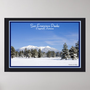 Póster Picos de San Francisco Arizona Na Neve Fotografia