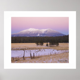 Póster Picos de San Francisco cobertos de neve no pôr do