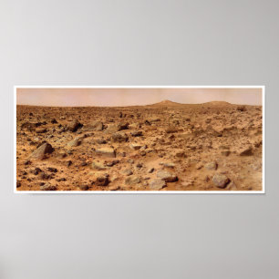 Póster Picos do gêmeo da paisagem da NASA Marte