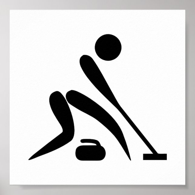 Poster Pictograma de Curling (Frente)
