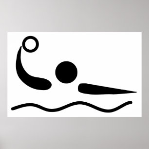 Póster Pictograma de Waterpolo do pólo aquático