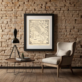 Poster Pictorial Map of Italy by Chase 1935