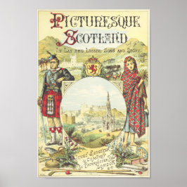 Poster Picturesque Scotland - Vintage Illustration