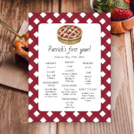 Poster Pie Primeiro Aniversário Milestone Aniversário