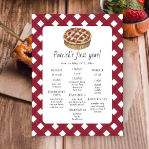 Poster Pie Primeiro Aniversário Milestone Aniversário