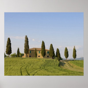 Poster Pienza, Val d'Orcia, província de Siena, Toscana,