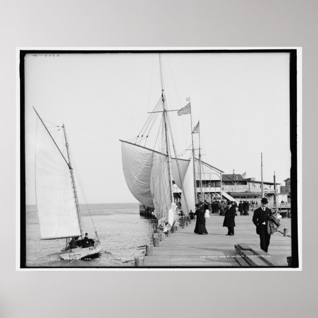 Poster Pier, Atlantic City, N.J. c1905 Vintage (Frente)