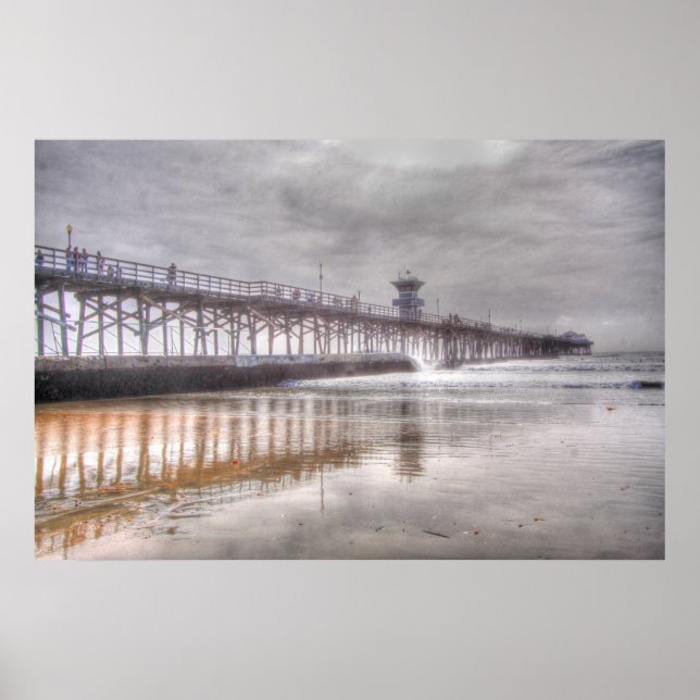 Póster Pier de praia de Seal (Frente)