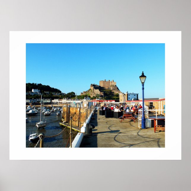 Poster Pier e Castle em Gorey Jersey (Frente)