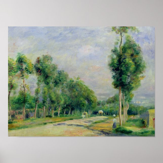 Póster Pierre A Renoir | A estrada para Versalhes (Frente)