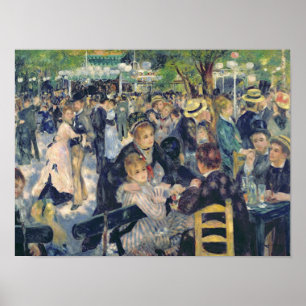 Poster Pierre A Renoir   Bola no Moulin de la Galette