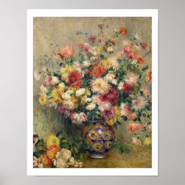 Poster Pierre A Renoir | Dahlias (Frente)