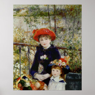 Póster Pierre A Renoir   Duas Irmãs, ou No Terrace