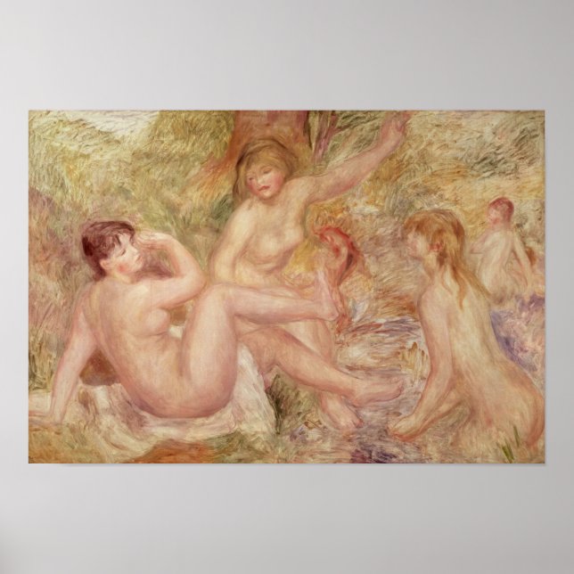 Poster Pierre A Renoir | Estudo para os grandes banhistas (Frente)