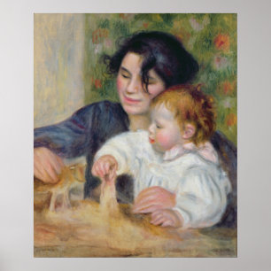 Póster Pierre A Renoir   Gabrielle e Jean