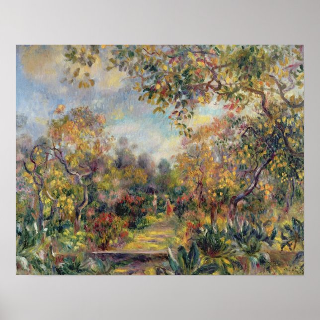 Poster Pierre A Renoir | Paisagem em Beaulieu (Frente)