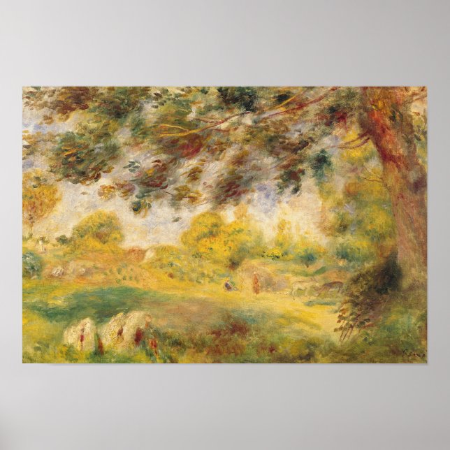 Póster Pierre A Renoir | Paisagem Primavera (Frente)