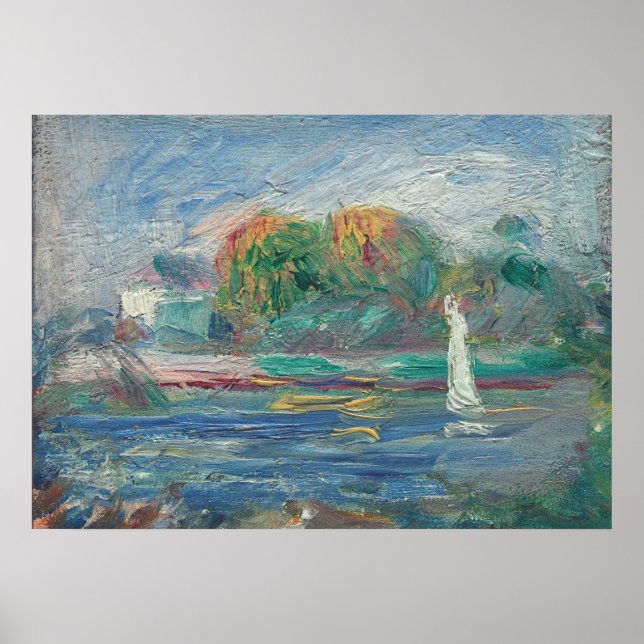 Póster Pierre A Renoir | Rio Azul (Frente)