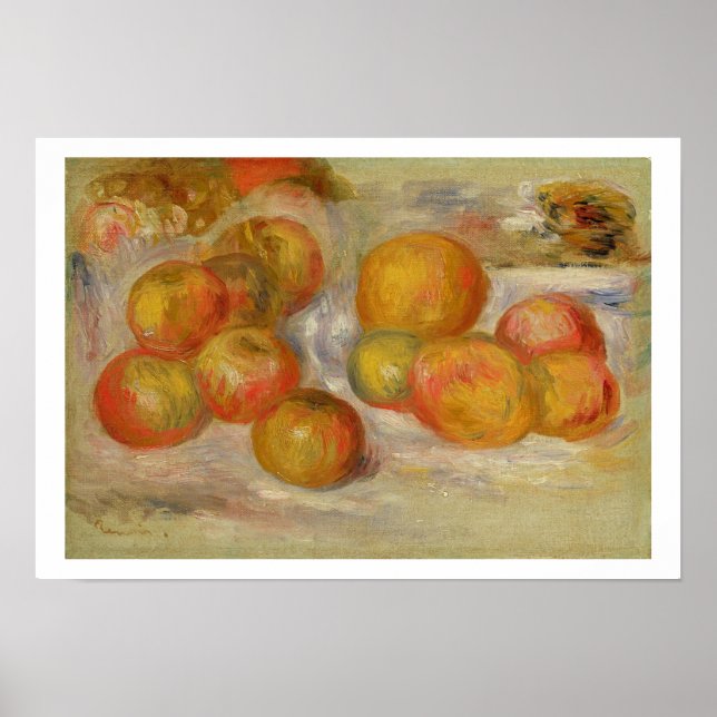 Poster Pierre A Renoir | Vida Estática com Maçãs (Frente)