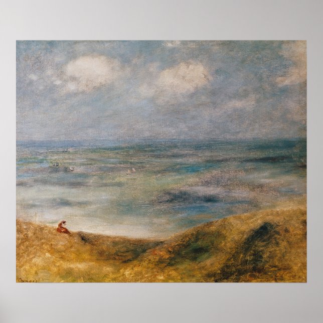 Póster Pierre A Renoir | Vista do mar, Guernsey (Frente)