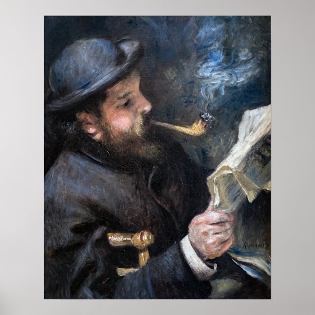 Poster Pierre-Auguste Renoir - Claude Monet Leitura (Frente)