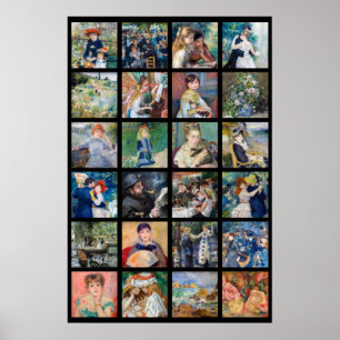 Poster Pierre-Auguste Renoir - Colagem em Grade de Master