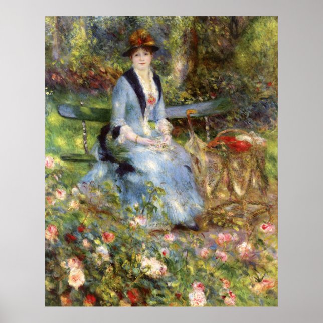 Poster Pierre-Auguste Renoir - Dans les Rosa (Frente)