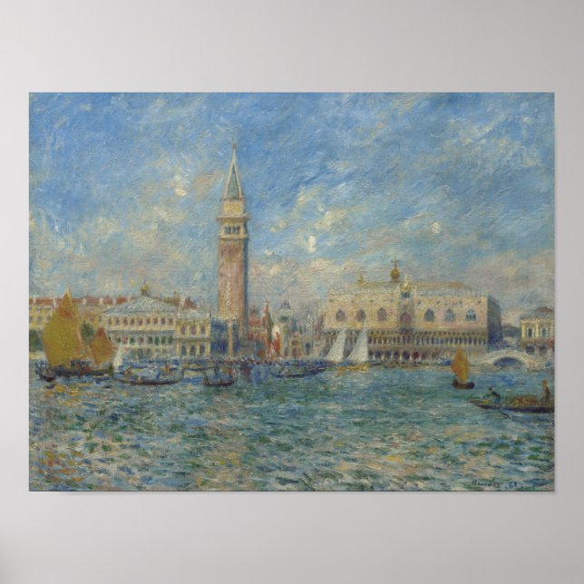 Poster Pierre Auguste Renoir Doges Palace Veneza Itália (Frente)
