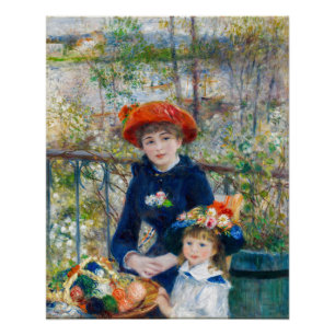 Póster Pierre-Auguste Renoir - Duas irmãs no Terraço