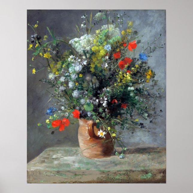 Poster Pierre-Auguste Renoir Flores em um Vase (Frente)