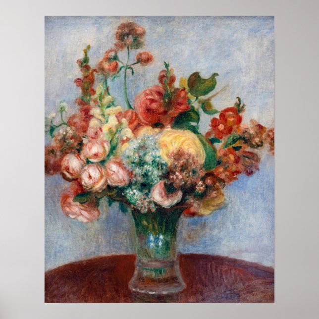 Poster Pierre-Auguste Renoir - Flores em um Vaso (Frente)