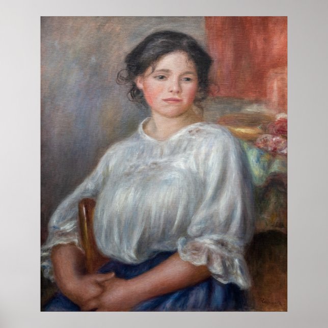 Poster Pierre-Auguste Renoir - Jovem Mulher Sentada (Frente)