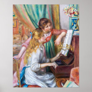Poster Pierre Auguste Renoir - Jovens Meninas no Piano