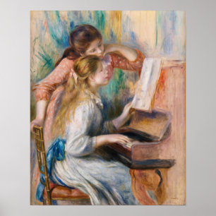 Poster Pierre Auguste Renoir - Jovens Meninas no Piano