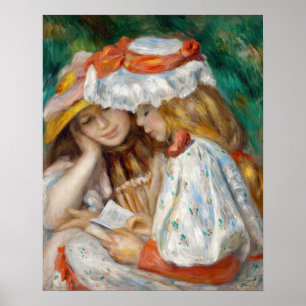Poster Pierre-Auguste Renoir - Leitura De Duas Raparigas